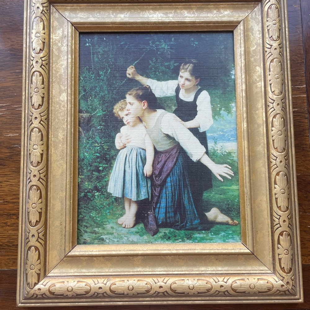 “In the Wood” Elizabeth Jane Gardner Bouguereau Gold Framed Art Print